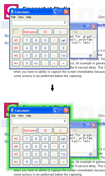 Glowing edges tool example