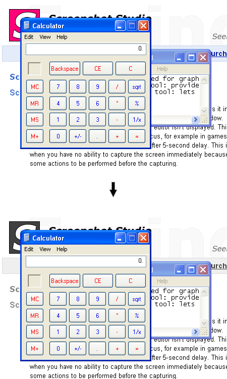 Grayscale tool example